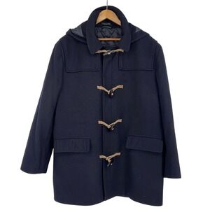 Lauren Ralph Lauren Toggle Duffle Coat with Hood Womens‎ Navy Blue Wool Blend